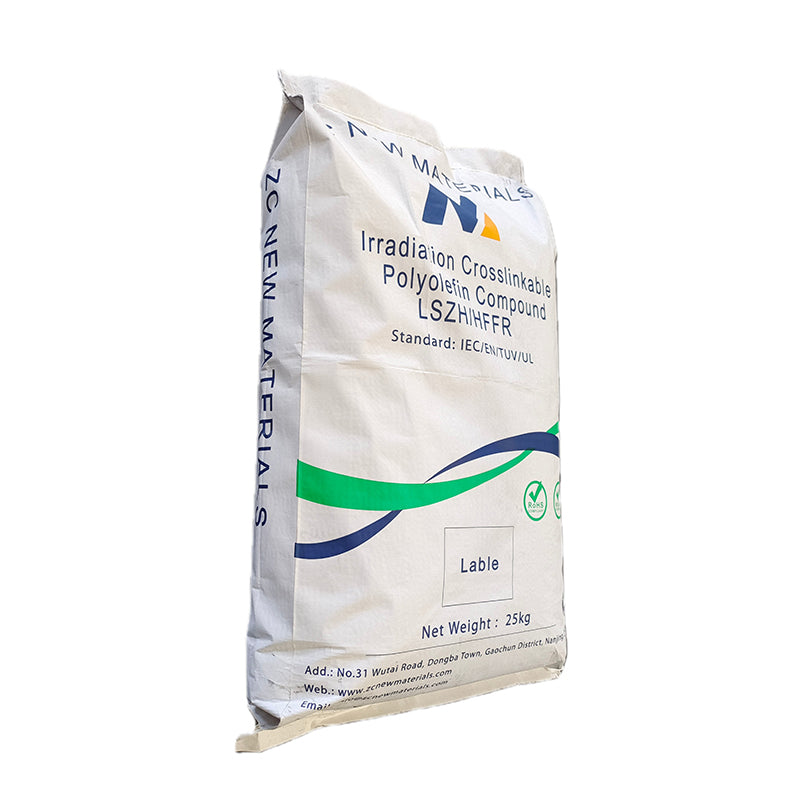 ZHONGCHAO Irradiated crosslinked low smoke halogen free flame retardant polyolefin insulating material for cloth wires at 125℃.