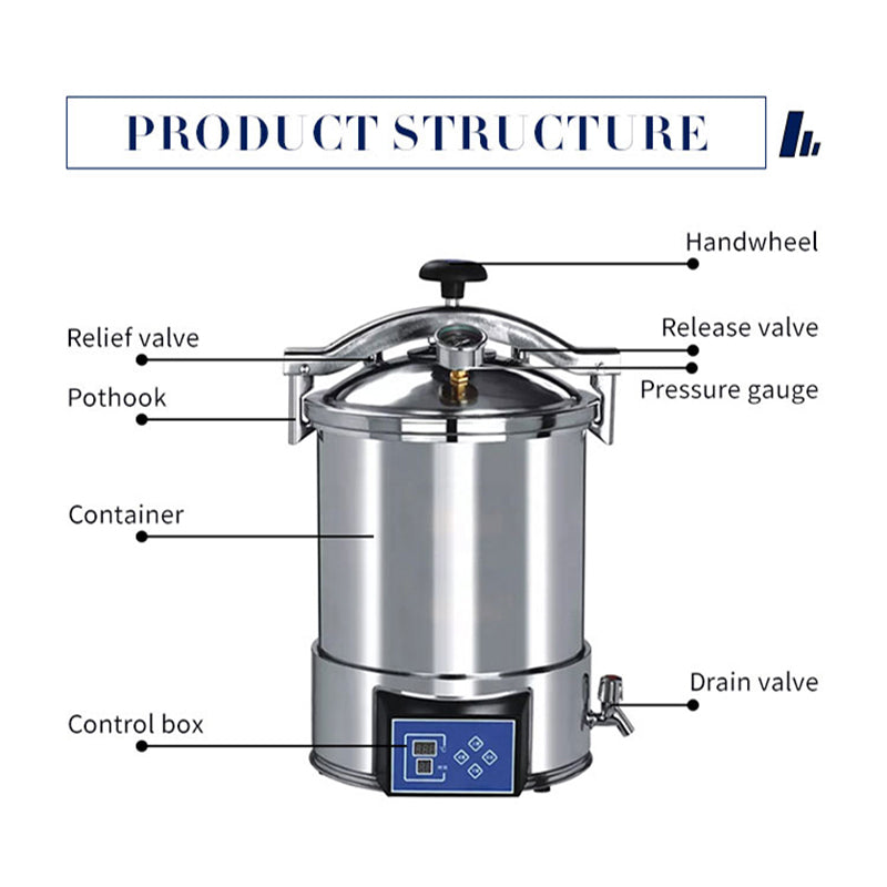 BINJIANG Portable Pressure Steam Sterilizer-Digital Display Automatic Type Constant temperature Liquid Sterilization